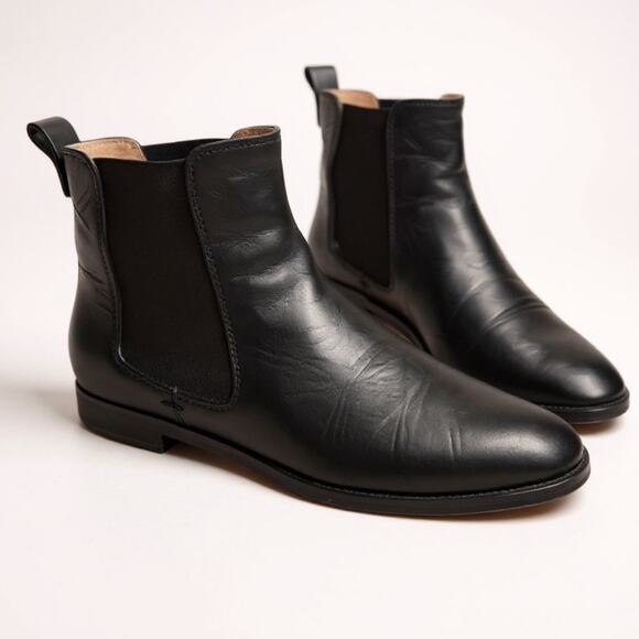 Women’s Stuart Weitzman Leather Chelsea Boots 8 Black Leather - Picture 1 of 8